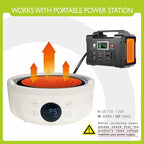 Mini Hot Plate Electric - Portable hot plate, Small Hot Plate, Mini Electric Stove, Perfect Size For Moka Pot, Melting Wax And More, Suitable For Kitchen, RV camping, Outdoor, 600W, 9 heat levels