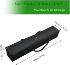 Heavy Duty Water-Resistant Long Duffle Bag - XL Canopy & Roof Tent Storage Organizer for Poles, Grill Tools, Hammock & Fishing Rods with MOLLE Straps (35''(L) x7.87''(W) x7.87''(H))