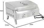 Pit Boss Grills 75275 Stainless Steel Two-Burner Portable Grill
