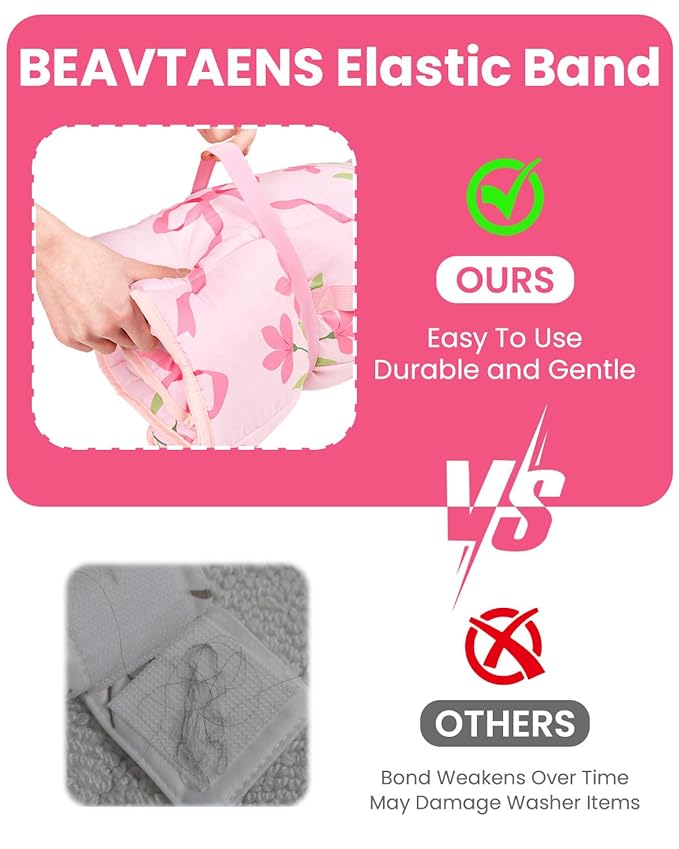 Toddler Nap Mat with Pillow and Minky Blanket, Large 55"x35" Sleeping Bag, Washable, Lightweight, Easy to Roll, Perfect for Preschool, Daycare, Kindergarten, Travel, Boys and Girls-Bow