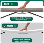 Folding Table 6FT Heavy Duty Plastic Table with Handle, Foldable&Portable, Fold-in-Half Utility Tables for Outdoor, Dining, Wedding, Events, Indoor, Picnic, Camping, Party,Khaki