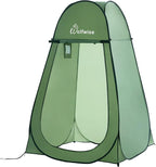 Wolfwise Pop Up Shower Tent, Portable Instant Changing Tent with Ventilation Window & Carry Bag, Privacy Bathroom Toilet for Beach, Camping & Outdoor, Width 47 ", Height 75 ", Green