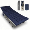YELLOW JACKET Folding Camping Cot for Adults,600LBS Max Load,28" Wide Sleeping Cot with Removable Thick Mattress Portable Foldable Camping Bed with Carry Bag for Camp,Home,Office,Travel,Blue