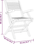 Folding Patio Chairs 8 pcs ,Outdoor Chairs,Garden Chair,Kitchen Chairs,Camping Chair,Leisure Chair,Decorative Chair,Conversation Chair,for Patio,Balcony,Party,21.7"x24.4"x35.4" Solid Wood Teak