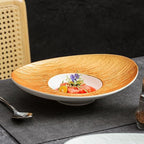 Camping Plates Dinner Plate Nordic Western Restaurant Special-Shaped Dessert Hotel Ceramic Tableware Decorative Plate(D)