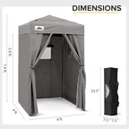 EAGLE PEAK Flex Ultra Compact 4x4 Pop-up Canopy Tent with Vented Top, Sun Shelter, Fast Set Up Changing Room, Portable Privacy Canopy for Camping, Photoshoots, and More (Gray)