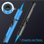 Torch Lighters 2 Pack Adjustable Jet Flame Butane Lighter, Refillable Gas Torch Lighter for Candles Grill BBQ Fireplaces Camping (Butane Not Included)