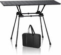Anbte 3ft Roll Up Camping Table Max 27.5", 4 Adjustable Heights Aluminum Camping Table Foldable Waterproof with Carrying Bag, Lightweight, for Garden Picnic Outdoor Travel Beach, 35” X 16”, Black