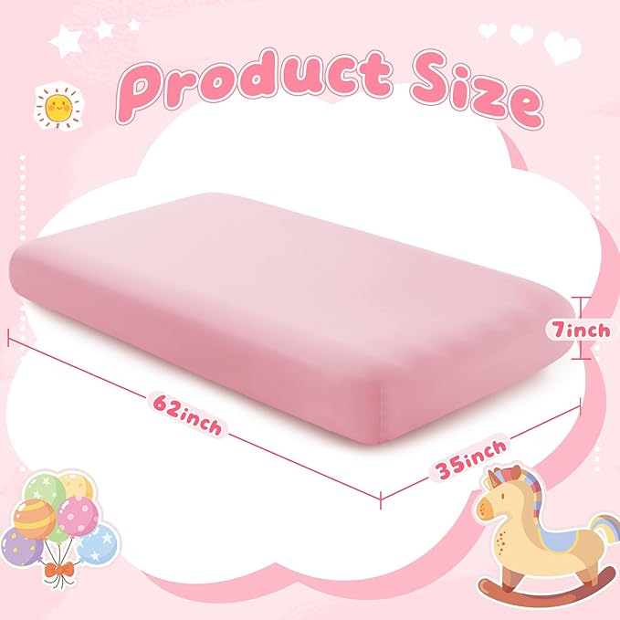 Kids Air Mattress Fitted Sheet Only Compatible with Intex Cozy Kidz, Light Pink Toddler Inflatable Mattress Sheets for Travel Camping Airbed & Sleepover Party
