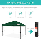 Best Choice Products 10x10ft Pop Up Canopy Tent, Outdoor Shade, 1 Person 1 Minute Set Up, Carry Case, 4 Weight Bags - Forest Green