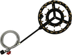 Propane Jet Burner with 44 Brass Tips - Perfect for Camping, Turkey Frying, and More with Stove Buddy JB-44LP(Propane Gas 44 Tips & Regulator)