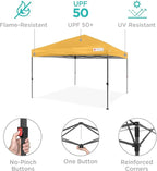 Best Choice Products 10x10ft Pop Up Canopy Tent, Outdoor Shade, 1 Person 1 Minute Set Up, Carry Case, 4 Weight Bags - Marigold