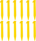 12PCS Plastic Tent Stakes Camping Accessories Camping Tent Stakes Heavy Duty Sand Stakes for Beach Ground Stakes Tent Poles for Camping, Backpacking, Hiking Tent, Hammocks and Outdoor Canopy