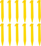 12PCS Plastic Tent Stakes Camping Accessories Camping Tent Stakes Heavy Duty Sand Stakes for Beach Ground Stakes Tent Poles for Camping, Backpacking, Hiking Tent, Hammocks and Outdoor Canopy