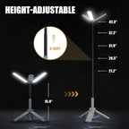 BUBRA 40" Telescopic Camping Light with Stand, 8000mAh Rechargeable LED Work Light & Camp Lantern, 1000LM Portable Tripod Lamp, 20H Runtime for Power Outages, Survival Gear and Camping Essentials