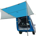 JOYTUTUS SUV Tailgate Tent with Three Sides Awning and Poles, Water Resistant SUV Camping Tent with Car Roof Cover, Car Camping Universal Fit Most SUVs, Cars, Grey Blue