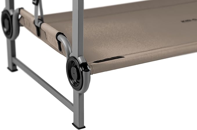 Disc-O-Bed Youth Single Camping Cot Kid-O-Bed, Portable Sleeping Cot for Kids with Included Carry Bag, Indoor and Outdoor Use, Tan