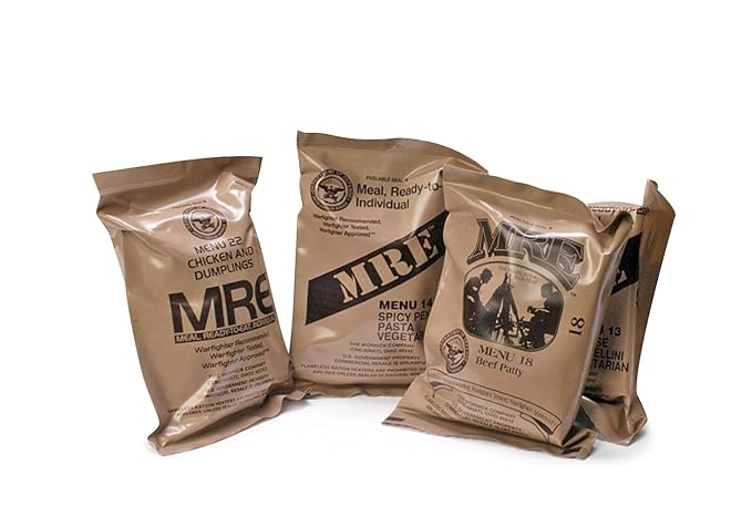 Wornick MRE Meals Ready to Eat, Emergency Food Supply, Survival Camping Outdoor 12 Pack Inspection 2025, 2026 or Better (6 Meals (Random), 6, Count)