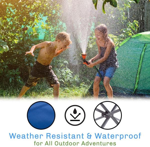 Camp Table - Outdoor Folding Table with 4 Cupholders and Carrying Bag for Camping, Beach, Picnic, Sporting Events, and More by Wakeman Outdoors | Outdoor, 4 Cupholders, Carrying Bag, Camping, Beach, Picnic