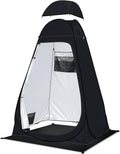 anngrowy Shower Tent Pop-Up Privacy Tent Camping Portable Toilet Tent Outdoor Camp Bathroom Changing Dressing Room Instant Privacy Shelters for Hiking Beach Picnic Fishing Potty, Extra-Tall, UPF 50+