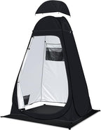 anngrowy Shower Tent Pop-Up Privacy Tent Camping Portable Toilet Tent Outdoor Camp Bathroom Changing Dressing Room Instant Privacy Shelters for Hiking Beach Picnic Fishing Potty, Extra-Tall, UPF 50+