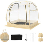 Goplus Sports Tent, Instant Pop up Weatherproof Shelter, Portable & Foldable Outdoor Clear View Bubble Tent w/Carrying Bag, Floor Mat, Watch Sports Events Camping