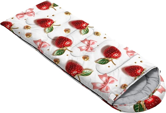 QOOMO Camping Sleeping Bags,3 Season Warm & Cool Weather,Lightweight,Waterproof Sleeping Bags for Adults & Kids,Traveling,and Outdoors,Camping Gear Equipment