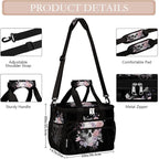 Skull Flower Floral Soft Cooler Bag Insulated Lunch Box for Men & Women, Large Leakproof Lunch Bag Portable Beach Cooler for Work, Picnic, Road Trips,Fishing, Travel, Camping,A-19