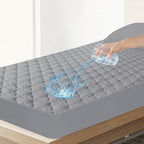 Twin Extra Long (XL) Mattress Protector Pad Waterproof Quilted, Breathable & Cooling Twin XL Mattress Cover Fitted for College Dorm Room Essentials with Deep Pocket Up to 14", (Gray)