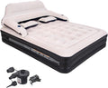RAPTAVIS Queen Size Air Mattress Inflatable Bed with Pump and Headboard, Blow Up Mattress
