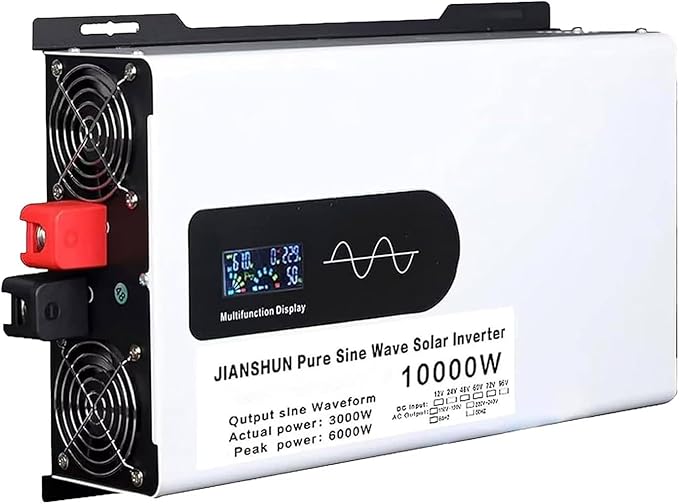 5000-12000w Pure Sine Wave Inverter Camping Inverter Portable Power, DC 12 V, 24 V, 48 V, 60 V, 72 V a CA 110 V for Home/RV/Truck/Car/Camping/Solar 24V-10000W