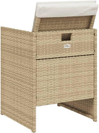 Patio Chair Beige, Cream White Patio Furniture Garden Furniture Camping Chair for Garden Deck