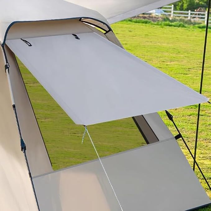 Tents for Camping 3/5 Person Tent Waterproof Beach Canopy Tent Pop Up, Easy Setup Backpacking Tents with Mats, Dome Tent, Family Tent for Outdoor Hiking with Porch (Color : /Khaki, Size : 5-8 Person