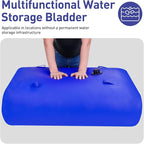 500L/132gal Foldable Water Bladder Storage Container - Large Capacity Soft Water Bag for Drought Resistance, Fire Prevention, and Emergency Water