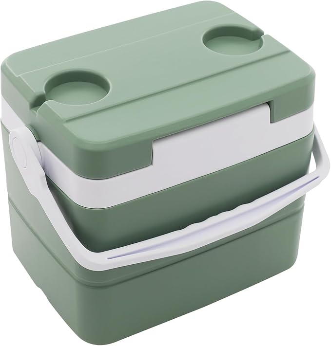 8.5l Camping Ice Boxes & Coolers, Insulated Cooler, Portable Ice Box with Handle, Large Insulated Ice Chestfor Beach, Picnic and Office Use