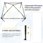 EAGLE PEAK Flex Compact 5x5 Pop-up Canopy Changing Room, Portable Privacy Dressing Room for Indoor Fashion Photoshoots, Camping, or Pool, White