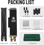 CROWN SHADES 10x10 Pop Up Canopy - Patented Center Lock One Push Instant Outdoor Canopy Beach Tent with STO-N-Go Bag 8 Stakes & 4 Sand Bags，Forest Green