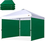 SCOCANOPY SideWall for 10x10 Canopy Frame, 3 Pack SunWall Only, Forest Green