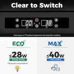 Setpower RF30 Electric Cooler 12V Car Refrigerator With APP Control,32QT(30L) Dual Zone 12 Volt Fridge Freezer, Portable Refrigerator Plug in Cooler for Car,Camping,Vehicles,RV,SUV,Truck,Travel
