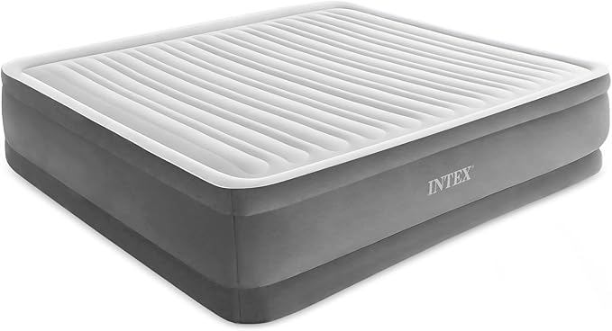 Intex Comfort Dura-Beam Airbed Internal Electric Pump Bed Height Elevated (2020 Model)