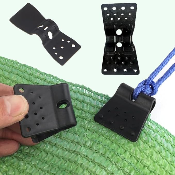 Shade Cloth Heavy Duty Lock Grip, 30pcs Sun Shade Cloth Plastic Clips Windproof Awning Clamp Grip, Greenhouse Shade Cloth Fix Clamp Tent Clips Accessory for Patio Garden Netting Film Net