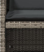 Patio Chair Gray PE Rattan One Size Removable Covers Garden Furniture Patio Furniture Camping Chair for Garden Outdoor