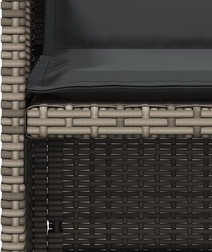 Patio Chair Gray PE Rattan One Size Removable Covers Garden Furniture Patio Furniture Camping Chair for Garden Outdoor