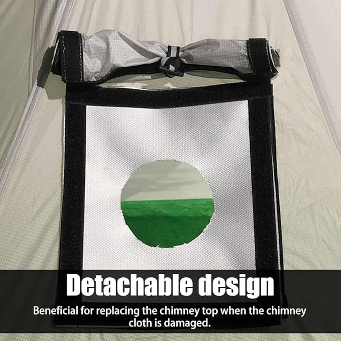 Tent Stove Jack, Heat-Resistant Stoves Jack Kit Removable Tent Chimney Anti-scald Ring with Waterproof Cover for Camping Tents
