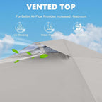 MASTERCANOPY Durable Pop-up Canopy Tent with 1 Sidewall (10'x10',Gray)