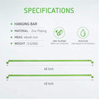 2pcs VIVOSUN Grow Tent Support Poles 48x48 inches, Hanging Bars for 4X4 Grow Tent