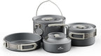 Naturehike Camping Cookware Set Mess Kit for Backpacking Gear, Camp Cooking Set, Camping Pots and Pans Set for Outdoor Backpacking Camping Hiking Picnic