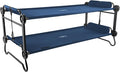 Disc-O-Bed Extra Large Portable Bunk Camping Cots with Carry Bags - Heavy-Duty Indoor or Outdoor Sleeping System, Converts to Bench or Separate Beds, 500 lb Weight Capacity Per Cot, Navy
