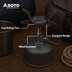 SOTO Amicus Stove with or without Igniter Camping Stove - Superior Under Windy Conditions, Shock Resistant, and Low-cost With High-end Performance Stove