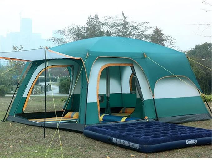 GeRRiT Large Camping Tent Travel Double-Layer Tent Waterproof Family Camping Tent Outdoor Camping Tent